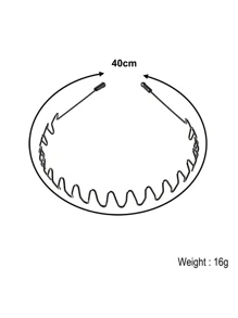 1件男女通用光滑后梳发带，户外运动时尚双马尾发带/永不掉漆金属头扣夹，适合男士长发、辫子和其他发型 - 大波浪休闲头饰、发带、发箍发箍发饰