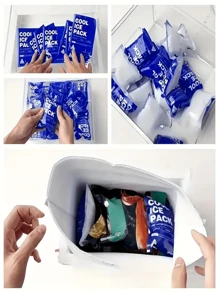 20/50/70/100 حزمة ثلج قابلة لإعادة الاستخدام - لتبريد الصناديق والنقل الصيفي للثلج وصناديق الغداء، أكياس تبريد قابلة لإعادة الاستخدام، حافظات غداء مبردة، حفظ الطعم، أكياس تجميد للشاطئ والسفر والتخييم وملحقات المبرد