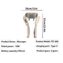 1 Pc Electric Neck And Shoulder Massager, Wireless Neck And Back Massage Shawl, USB Charging, For Home, Office, Driving, Kneading Massage Shawl, Mother's Day, Father's Day Gifts Gym Accessories, Sport, Gym, Home Exercise, Massager, Massage