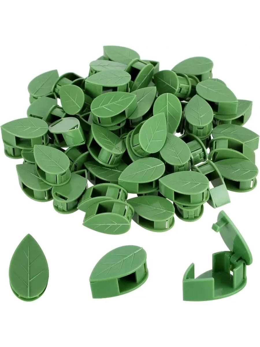 10pcs/Pack Green Plant Fixing Clips, Invisible Wall Mounted Climbing Hooks For Pothos, Home Use