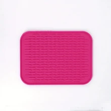 Silicone Heat-Resistant Mats, Pot Mat, Rectangular Trivet Set For Hot Pots, Dishes, Coaster & Placemat Use, Multifunctional Table Protection, Kitchen Stuff