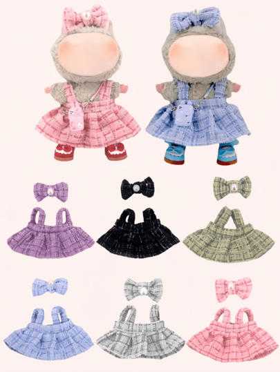 1pc 6color Doll's Miniature Fashion Set - Charming Strap Dress, DIY Micro Bag Accessories, Instantly Transform Dollhouse Into Fashion Show! (Check Size In Photos, Non-Returnable If Satisfied