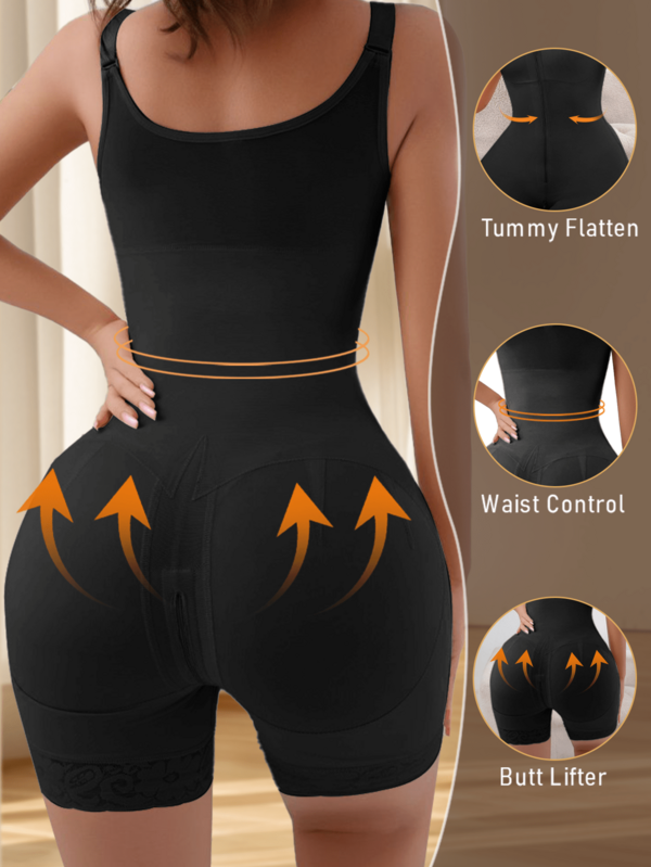 1 قطعة بدلة نسائية مشكلة للجسم، مدرب الخصر بعد الولادة، ملابس داخلية مشكلة للبطن، رافع الأرداف، إغلاق بسوستة وأزرار، مشكل كامل للجسم