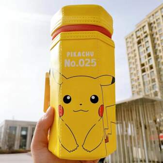 pokemon 1 pieza Soporte de cuero para bolígrafos - Organizador de escritorio de diseño, adecuado para la escuela, la oficina, regalos de coleccionistas de anime, ideal para fans y estudiantes