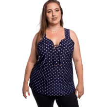 Kit 2 Women's Printed Plus Summer Tank Tops With Garter Belt - Các loại - Xem 2