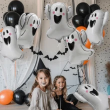 3/6 piezas, Globos de Halloween Fantasma, Globos de Fantasma Blanco de Papel de Aluminio, Globos de Fantasma Lindos de Halloween, Decoraciones de Fiesta con Tema de Fantasma, Suministros de Fiesta de Halloween, Juegos de Globos de Fiesta de Halloween