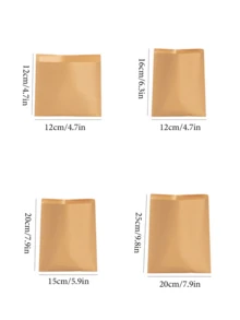 50/100个牛皮纸三明治袋，防油一次性食品袋，适用于汉堡、甜点、炸鸡等 | 防漏零食包装，适用于派对、餐饮、餐车 | 婚礼、生日 | 返校季 - 彩色 - 查看 4