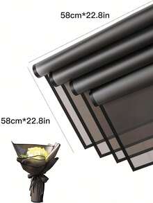 20 Sheets Luxury Gold Foil Edge Flower Wrapping Paper - Waterproof Bouquet Wrap, Premium Wedding Gift Packaging, Reusable Aesthetic Floral Craft Paper 22.8x22.8 Inches, Autumn And Winter Florist Supplies, DIY Gift Box Decor,Christmas Decor