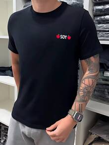 Men's T Shirt Regular  Cotton School Items With Colorful Letters For Home Life Going-Out Professional Fans