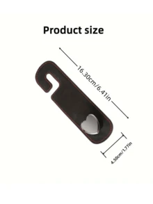 2 件汽车座椅挂钩，创意时尚心形高端挂钩，汽车支架，后座收纳袋，汽车夹，内饰配件，手提包，钱包，夹克，汽车储物架 - 彩色 - 查看 3