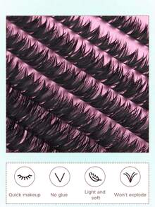 280PCS False Eyelashes Russian Volume 60D Curl D+, 8-16mm Big Voluminous, Self DIY At Home Individual Lash Clusters 0.07mm Wispy Curl D+&Extra Fluffy&Extra Thick&Dramatic&DIY, 3D Faux Mink Individual Eyelash Extension Kit -For Daily MakeupWedding&Dating&Stage&Music Festival&Party, -For Halloween&Gifts&Spring Festival, Limited Lash Clusters,Eye Lash Clusters,Individual Eyelashes,Lashes,Fake Lashes