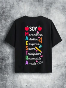 Men's T Shirt Regular  Cotton School Items With Colorful Letters For Home Life Going-Out Professional Fans