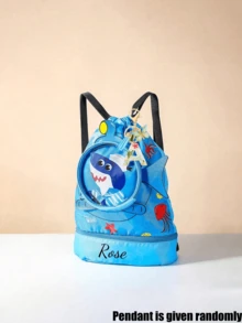 1 Customizable Back-To-School Backpack Swimming Bag Wet And Dry Separation Waterproof Storage Bag Sports Fashion Portable Cute Cartoon Large Capacity Backpack. Shark, Crocodile Animal Sports Outdoor Bag. Can Store Shoes, Underwear, Bras, Clothes And Toiletries. Suitable For Daily School, - Multicolor - View 15