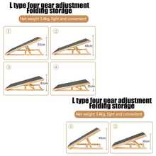 Foldable Dog Pet Ramp Adjustable Height Stairs Steps For Bed Sofa Car Antiskid - L100x42.6cm - 查看 2