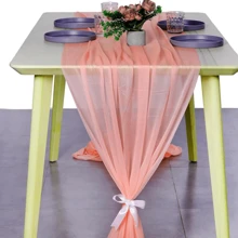 16pcs/Set 20x275cm White Chair Sash, Aisle Wedding Ceremony Decorative Sheer Organza Chair Cover Fabric