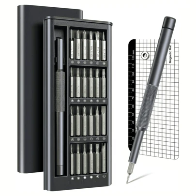 27-In-1 Precision Screwdriver Set, [Bearing Steel] Small Magnetic Mini Repair Tool Kit, Suitable For Phones, Computers, Watches, Laptops, Game Consoles, Glasses, Electronics