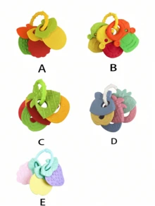 3pcs/Set Baby Teething Toys, Rattles, 0-1 Years Old Infant Developmental Toys, Random Color - A - View 9