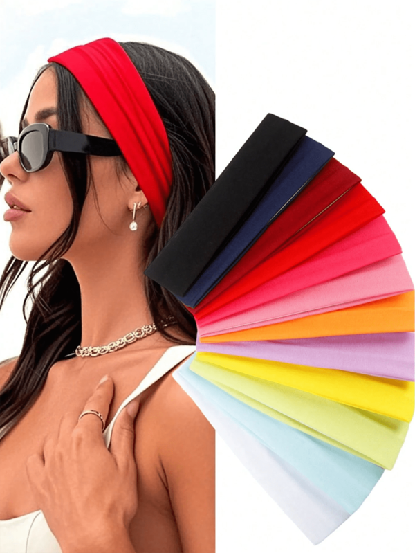 6/3/2/1 Pc Solid Color Sports Headband, Suitable For Daily Wear,A Gift For Returning To School Season, Suitable For Wearing On Campus