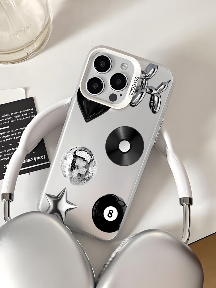 1pc Heart & Star Record Pattern Creative Personalized Phone Case, Suitable As Gift For Boyfriend, Friend, Girlfriend, Family, Brother, Coworker, Younger Sibling, Couple, Classmate, Teacher, Birthday, Holiday, White Matte Soft Full Protection Anti-Dust Waterproof Case Compatible With IPhone 13/16/15/14/13/12/11/Pro/ProMax/X/XR/XS/XSMAX/7/8/PLUS, /Redmi/OPPO/Vivo/Honor - Multicolor - View 3