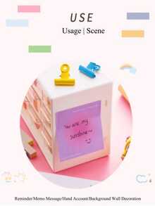 50张/本渐变色便签本,ins风夏日彩色便签,学生文具,办公学校用品,颜色随机 - 彩色 - 查看 10