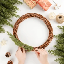 10/20/30/50/100pcs Green Stems, Artificial Pine Stems, Fake Snow Pine Branches For Vases, Fake Plants, Fake Pine Branches For Garland Wreath Trees, DIY Christmas Decorations, Room Decorations, Christmas, Valentine's Day, Birthday Gifts, Graduation Ceremony Home Decor