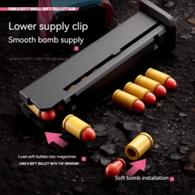 1 件 M1911 赛博朋克风格儿童玩具枪 - 精湛工艺 - 针线玩具、旅行玩具、课堂减压玩具、迷你玩具、沐浴玩具、圣诞文具、减压球、生日礼物、圣诞礼物、万圣节礼物、完美礼物、礼品 - 彩色 - 查看 6