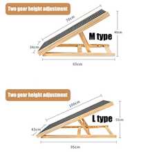 Foldable Dog Pet Ramp Adjustable Height Stairs Steps For Bed Sofa Car Antiskid - L100x42.6cm - 查看 3