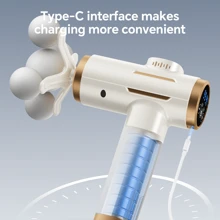 High-Power Muscle Relaxer, Massage Gun, Deep Tissue Back Massage For Athletes For Pain Relief, Percussion Massager With 10 Massages Heads & Silent Brushless Motor, Gifts For Fathers Day,Hot Fashion - Solid Color - View 5