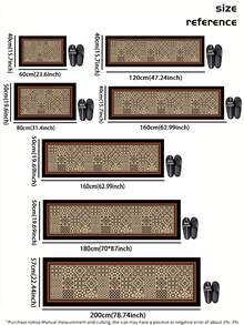 1pc Black Edged Brown Frame Plaid Pattern Kitchen Mat, Silica Gel Cushion Anti-Fatigue Floor Carpet, Absorbent Kitchen Rug And Mat, Simple Silica Gel Soft Rubber Floor Mat For Kitchen, Bathroom, Entryway, Laundry Room - Mocha Brown - View 8