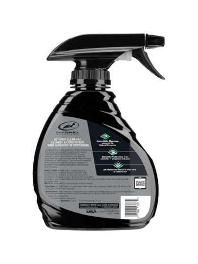Turtle Wax 53787 Hybrid Solutions Ceramic Graphene Inside Job, Interior Car Cleaner And Protectant, Odor Eliminator, Works On Leather, Vinyl, Plastic,