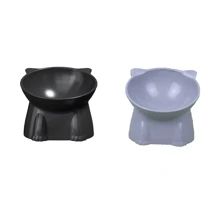1/2 pièces Bol pour chat, Plateau incliné à 15 degrés anti-vomissement, Base stable, Difficile à renverser, Station d'alimentation ou d'abreuvement pour animaux de compagnie, Accessoires pour chat, Bol à nourriture pour chat, Set de bols pour chat, Convient aux chats et chiens d'intérieur, Peut être nettoyé au lave-vaisselle