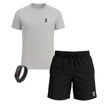 Men's Dry Fit T-Shirt Lightweight Breathable Fabric Various Colors Highest Quality - 灰色 - 查看 1