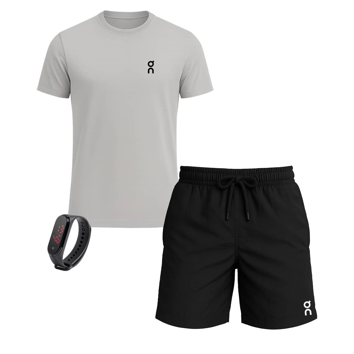 Men's Dry Fit T-Shirt Lightweight Breathable Fabric Various Colors Highest Quality - 灰色 - 查看 1