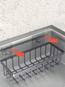 1pc Multifunctional Kitchen Sink Organizer - Dish Cloth & Sponge Holder With Drainage, Adhesive No-Drill Wall Mount Storage Basket For Kitchen And Bathroom Accessories,Kitchen Storage,Kitchen Organizer,Kitchen Organiser,Storage Items,Kitchen,Storage,Organizer,Organiser,Organization,Organizers,Drawer Organizer,Travel,Kitchen Items,Kitchen Utensils,Kitchen Tools,Kitchen Things., Home Decoration, Christmas Gifts, Home Gifts, Room Decoration, Home Decor, Party & Christmas Storage