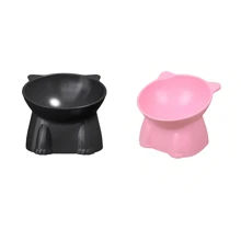1/2 pièces Bol pour chat, Plateau incliné à 15 degrés anti-vomissement, Base stable, Difficile à renverser, Station d'alimentation ou d'abreuvement pour animaux de compagnie, Accessoires pour chat, Bol à nourriture pour chat, Set de bols pour chat, Convient aux chats et chiens d'intérieur, Peut être nettoyé au lave-vaisselle