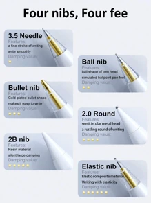 6-Pack Apple Pencil Tips 1/2 Gen & Pro | 3 Resistance Levels | Soft Universal Nibs For IPad Pro 2025-2018 | Stylus Pen Accessories