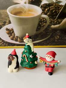 Decoração de Natal Presente Bonito Ornamento de Mesa Gato Papai Noel, Presente de Ano Novo, Decoração de Natal Gato Escalando Árvore de Natal Cena Miniatura Criativa Combinando Ornamento, Ornamento de Móveis de Natal de Alta Qualidade, Presente de Natal Fofo para Amigos, Pequeno Presente, Ornamento de Mesa Gato Papai Noel Fofo, Decoração Pinguim Papai Noel Cena Miniatura Criativa Combinando Ornamento, Ornamento de Gabinete de Exibição, Presente para Aniversário, Formatura Decoração de Casa Natal Decorações de Quarto