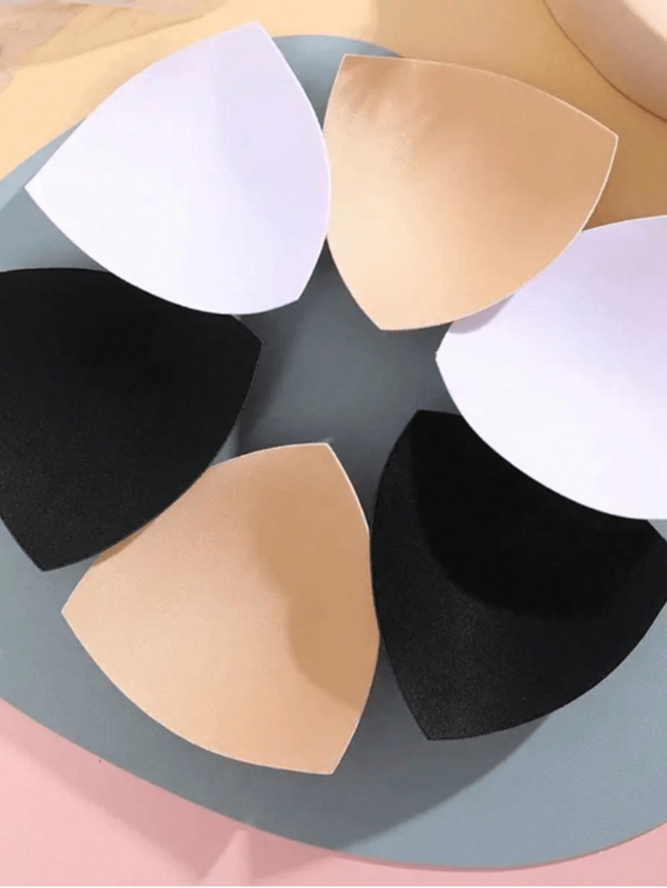 20pcs High Density Triangle Foam Bra Pads, Swimsuit Strap Bust Shaper Inserts