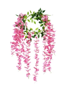 Nejlue Artificial Flowers/Plants1111 Home & Living 2pcs 180cm Artificial Purple Wisteria Vine, Silk Wisteria Flower Garland, For Thanksgiving, Halloween, Christmas, Wedding, Birthday Party, Home, Room, Garden, Wall Decor, Indoor Outdoor, Bedroom, Dining Table, Autumn Decor