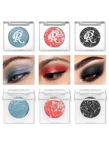 1 pieza Sombra de ojos brillante y maravillosa - Polvo de sombra de ojos con acabado de brillo y degradado multicolor, sin grasa y sin desvanecimiento, sombra de ojos con brillo y purpurina para graduación, cumpleaños, vacaciones, verano, otoño, otoño, Y2K, moda elegante, maquillaje de marca para mujeres, cosmética, belleza, fiesta, playa, viaje, campamento, al aire libre, escuela, campus, festivales, decoración, regalo, presente, chica rosa, cosplay, mejor color, encanto, vibra