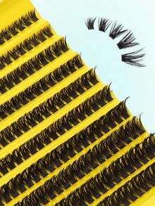 10ROWS 200PCS Individual Eyelash Extension Kit 80D Volume Curl D 10-16mm Big Voluminous, Giftable Individual Eyelash Extension Kit 80D Wispy&Halloween Dramatic&Ultra Dramatic, Reusable Eyelashes -For Wedding&Stage&Travel&Party Glam, Loved For Gifts&Christmas&Halloween&New Year's, Limited Lash Clusters, Eyelash Clusters, Individual Eyelashes, Lashes, Fake Lashes