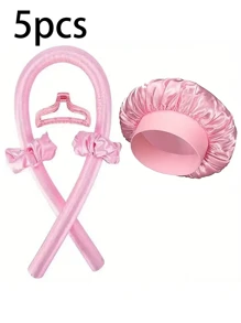 5pcs/Set Heatless Curling Rod HeadbandIncludes: No Heat Hair Curler, Satin Sleep Cap, No Heat Hair Band, Hair Rings,Soft Sleep Cap, Comfortable Hair Waver, Flexible Styling Tools,For For Women Long Hair Wavy & Curly Hairstyles, Slouchy Hair Curlers Styling Tools Home Bathroom Decor,Back To School,Travel Holiday Essentials,Hair Accessories For Women,Ideal Gift For Mom Or Girlfriend ,Heatless Hair Curler.,Hair Curlers,Curly Hair Brush,Rollers,Curly Hair Products,Curler,Rollers For Hair,Hair Curl,Curly Hair Tools,Hair Roller,Hair,Hair Rollers,Curly Hair,Heatless Curl,Heatless Curls,Hair Curler,Barber,Hair Tools,Hair Products,Hair Accessories,Hair Curlers,Barber Accessories,Travel,Rollers,Hair Stuff,Hair Accessories,Curly Hair Products,Curler,Rollers For Hair,Hairdressing Equipment,Accessories,Hair Curl,Curly Hair Tools,Hair Roller,Christmas,Barbershop,Hair Curling Iron, Barber Accessories, Hair Accessories, Curling Iron, Hairdressing