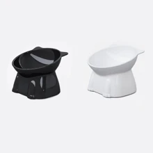 1/2 pièces Bol pour chat, Plateau incliné à 15 degrés anti-vomissement, Base stable, Difficile à renverser, Station d'alimentation ou d'abreuvement pour animaux de compagnie, Accessoires pour chat, Bol à nourriture pour chat, Set de bols pour chat, Convient aux chats et chiens d'intérieur, Peut être nettoyé au lave-vaisselle