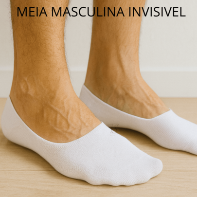 Meia Invisível Masculina Dia a Dia Confortável Meia Curta Sapatilha Esporte Trabalho Tênis Baixo