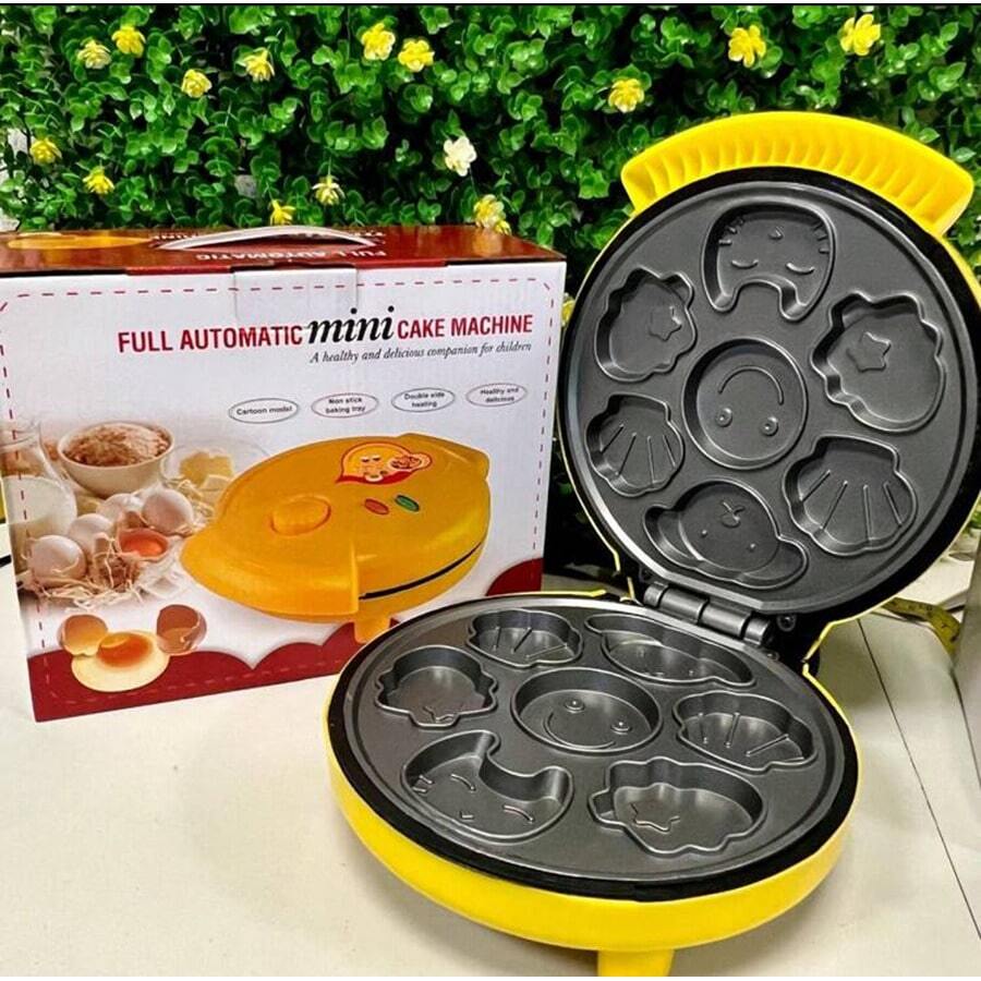 Mini electric non-stick breakfast maker crea siete waffles o pancakes diferentes máquina multifuncional fácil de usar accesorios para cocina diseño compacto control temperatura materiales resistentes limpieza sencilla desayuno práctico diario - Tipo de Enchufe A USA (110-127V) - Ver 1