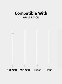 6-Pack Apple Pencil Tips 1/2 Gen & Pro | 3 Resistance Levels | Soft Universal Nibs For IPad Pro 2025-2018 | Stylus Pen Accessories