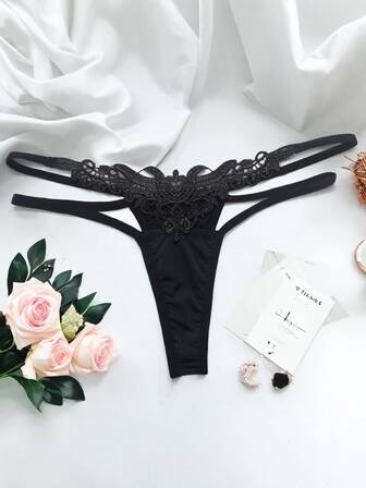 AB. Women's Sexy Lingerie Panties, Alluring Ice Silk Thong, Fashionable Sakura Panties. Hollow Embroidered T-Pants Women's Low-Waist Panties. Customized Super Sexy Lingerie Panties For Women, Featuring Ice Silk Material, Romantic Sakura Panty Design, And Exquisite Hollow Embroidery For A Sophisticated Look. Low-Rise Thong Style Flatters The Curves And Exudes Irresistible Allure.