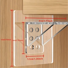8pcs Strong Load-Bearing Hole-Less Partition Trays Non-Tracking Adhesive Laminate Tray Bathroom Bedroom Kitchen Dormitory Cabinet Closet Partition Non-Slip Side-Turning Thickened Design Adjustable Multi-Layer Shelf Bracket,Back To School