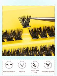 10ROWS 200PCS Individual Eyelash Extension Kit 80D Volume Curl D 10-16mm Big Voluminous, Giftable Individual Eyelash Extension Kit 80D Wispy&Halloween Dramatic&Ultra Dramatic, Reusable Eyelashes -For Wedding&Stage&Travel&Party Glam, Loved For Gifts&Christmas&Halloween&New Year's, Limited Lash Clusters, Eyelash Clusters, Individual Eyelashes, Lashes, Fake Lashes