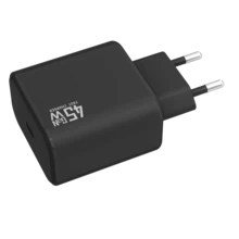 45W Super GaN Fast Charger, USB-C Port, Compatible With Samsung Galaxy S25, S25+, S25 Ultra, S24, S24 Ultra, S23, S22, Tab S8, S9, S10, Z Fold6 And 17/16/15 Series Phones - Black/White